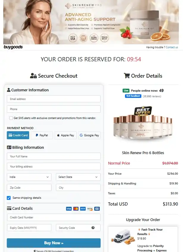 SkinRenewPro SkinRenewPro Order Page